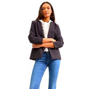 Veronica Beard Scuba Dickey Blazer, Black, Size 4